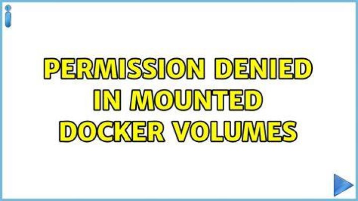 Permission denied in mounted docker volumes