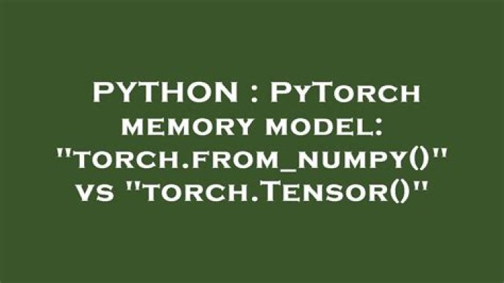 PyTorch memory model: 