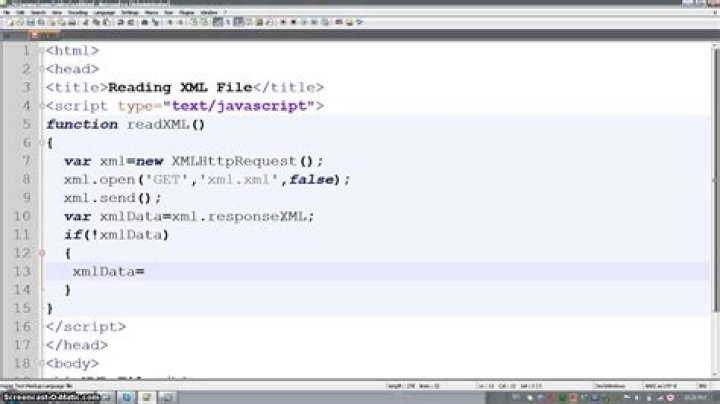 Read XML file using javascript