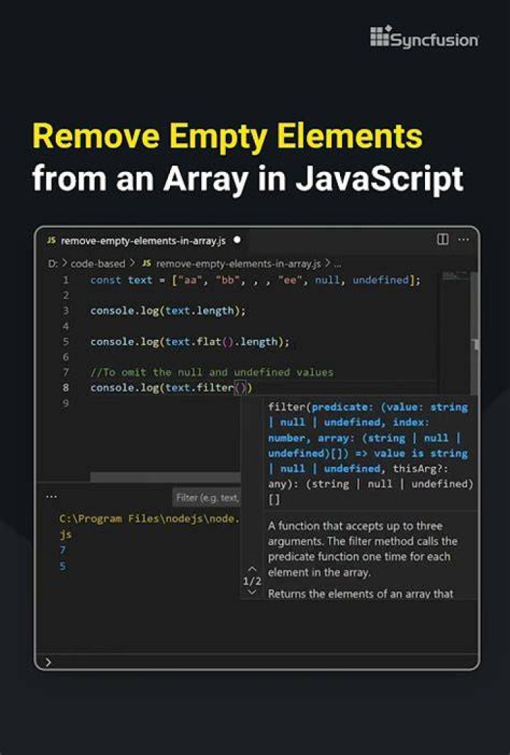 Remove empty elements from an array in Javascript