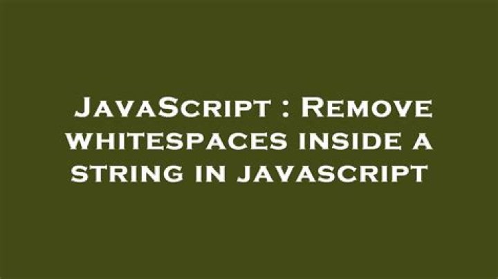 Remove whitespaces inside a string in javascript