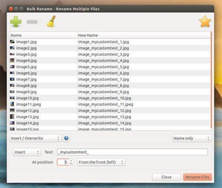 rename multiple files in Ubuntu
