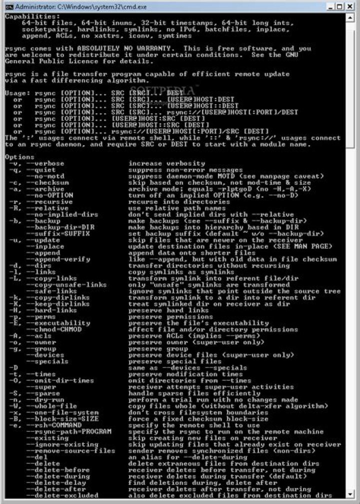rsync prints 