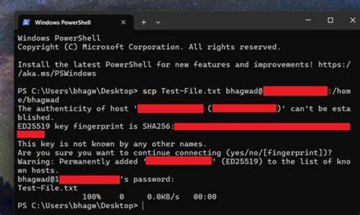 scp files from local to remote machine error: no such file or directory