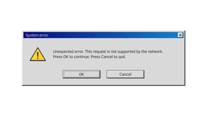Screenshot of Error
