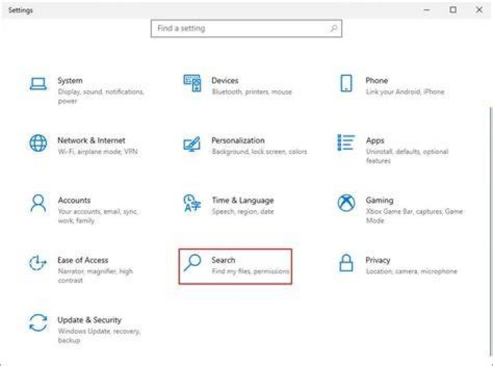 search setting
