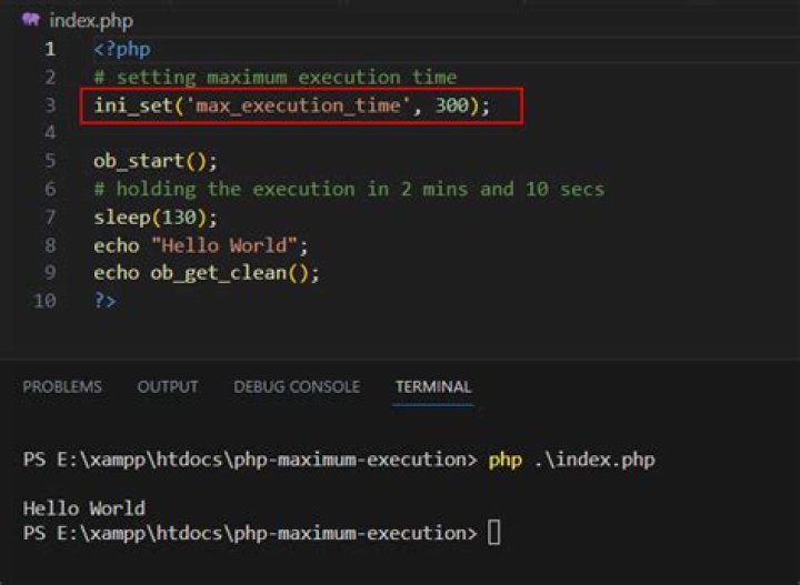 Set ini max_execution_time doesn't work