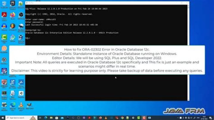 SQL Error: ORA-00922: missing or invalid option