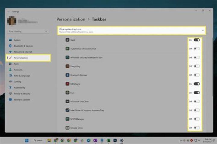 taskbar