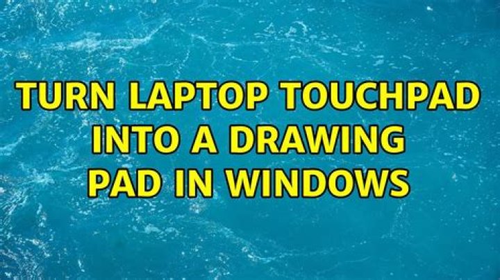 Turn laptop touchpad into a drawing pad in Windows