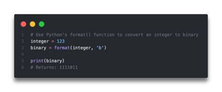 Using Python to convert integer to binary
