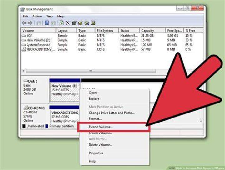 VM disk space usage