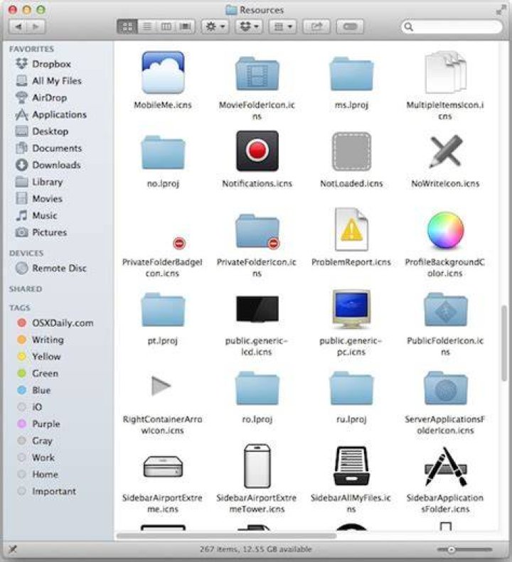 Volumes directory in Mac OS X