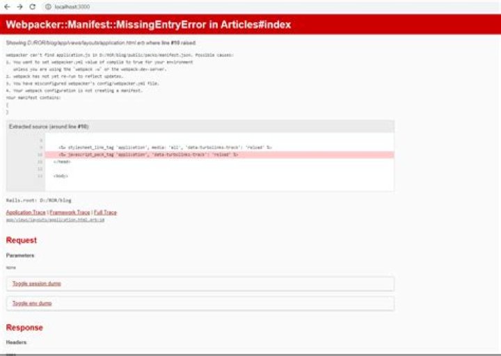 Webpacker can't find application
