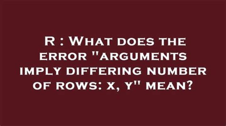 What does the error 