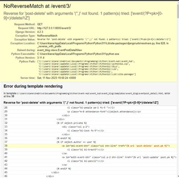 What is a NoReverseMatch error, and how do I fix it?