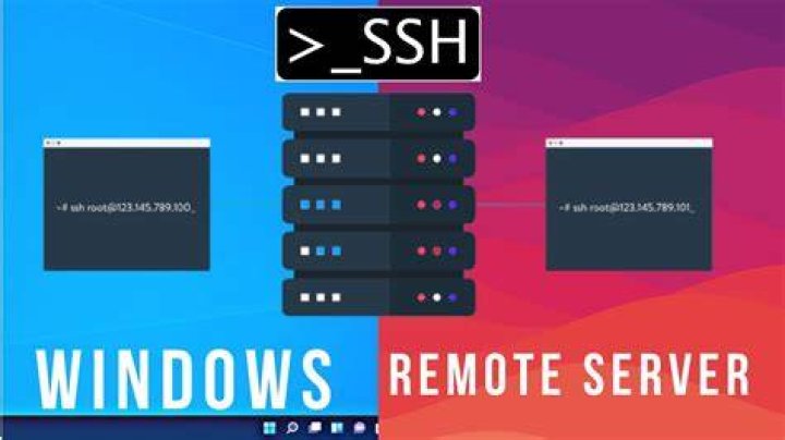 With ssh, what does the 