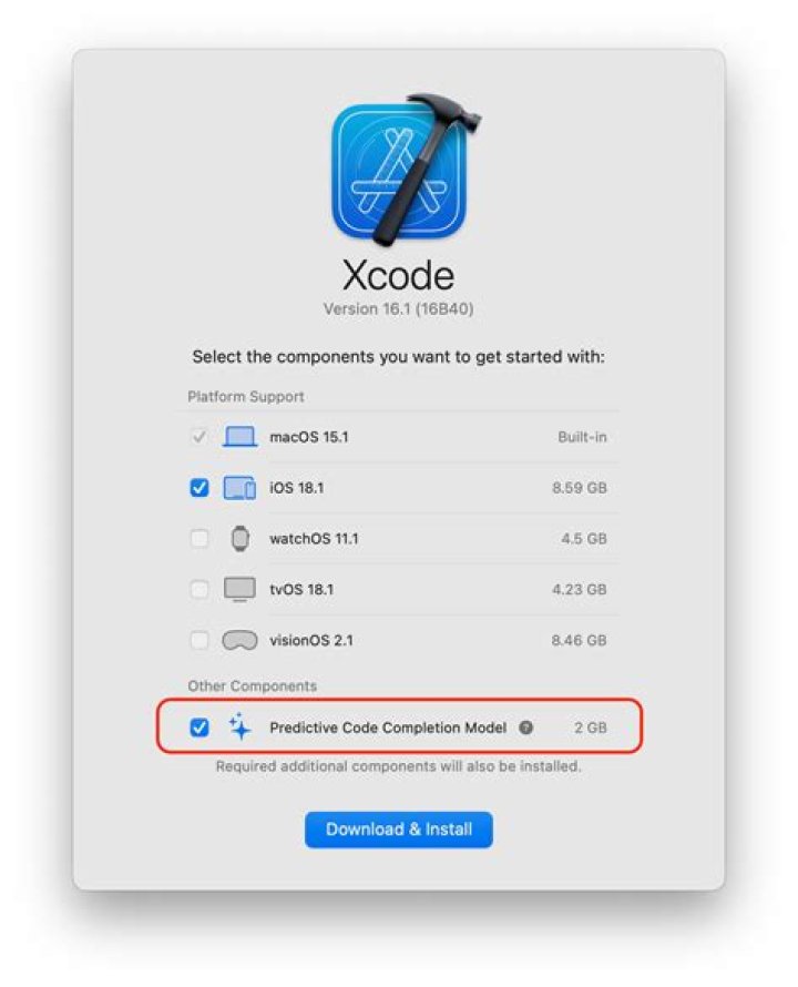 Xcode options checkbox