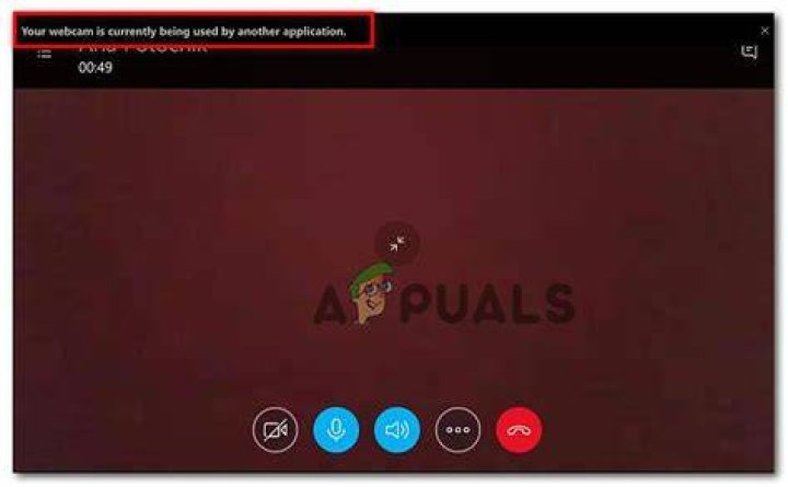 Your webcam is currently being used by another application?
